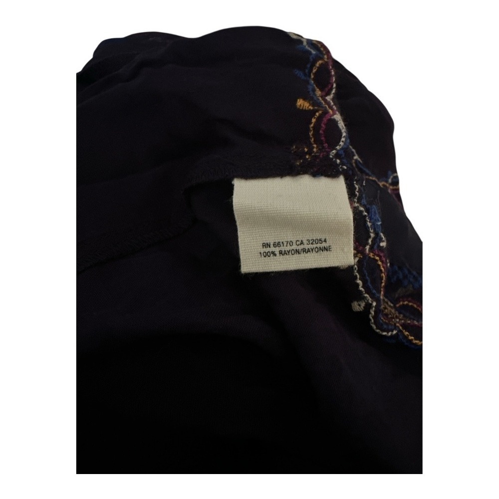 Floreat‎ Anthropologie Purple Embroidered Halter Neck Top, Size 2 - Picture 8 of 8
